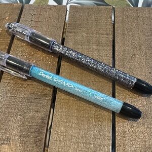 Pentel RSVP Glitter Gel Pens - Teal & Silver